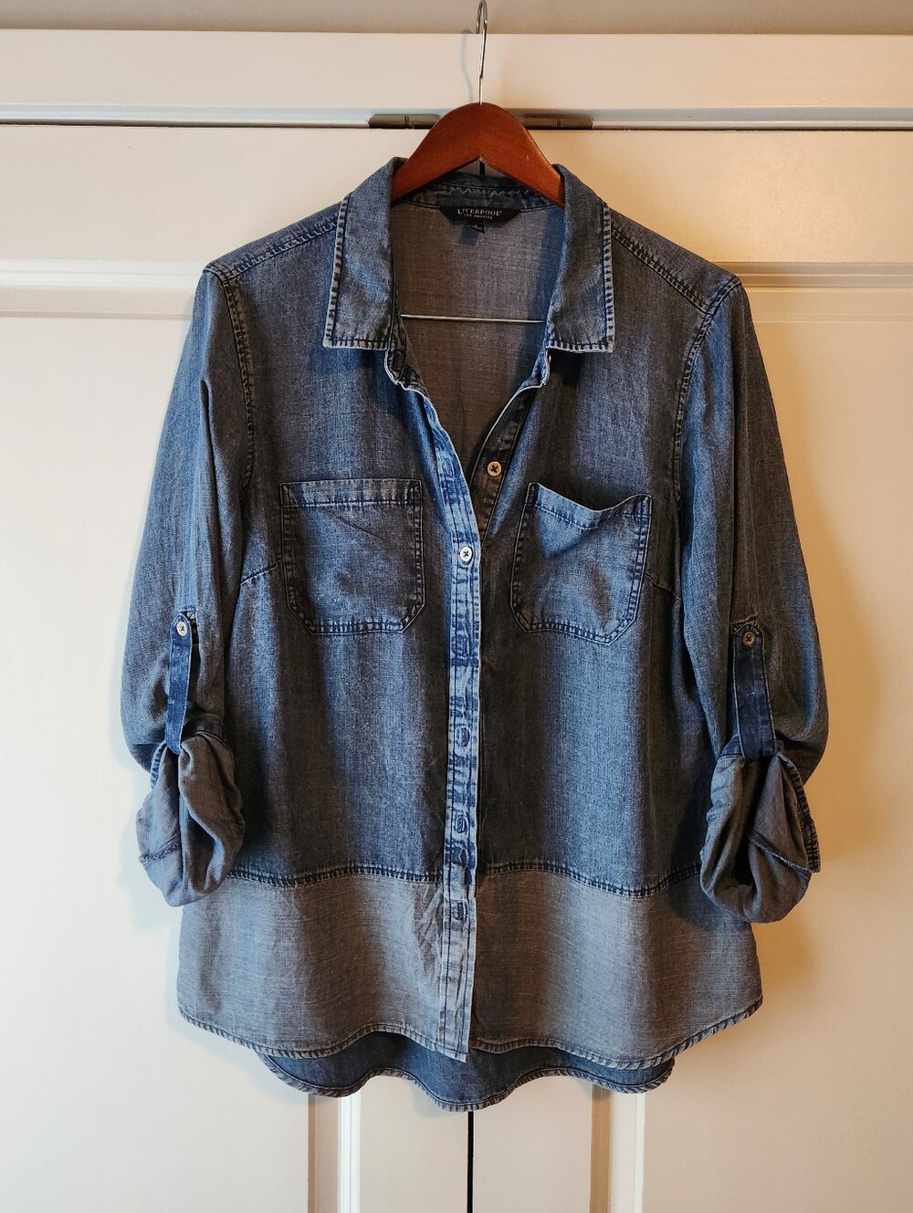 Button Down Lyocel Shirt - Picture 2 of 7